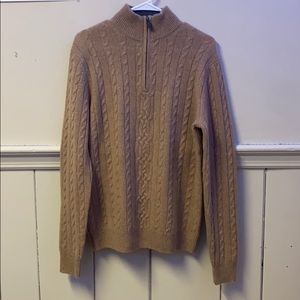 NWT Saks cashmere zip up